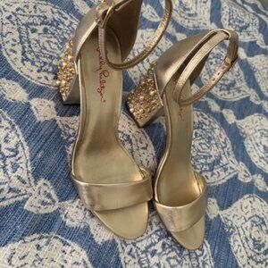 Lilly Pulitzer Amber Lynn Sandal Size 8 Gold